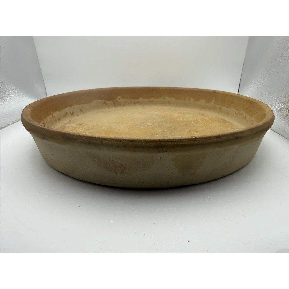 Pampered Chef Family Heritage Stoneware Round Baking Dish Pizza Pan USA